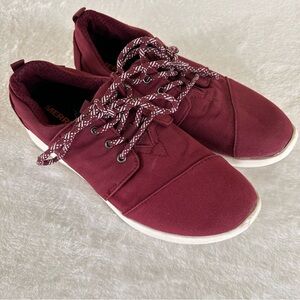 Toms Del Rey Women's Sneakers Size 7.5 Burgundy Low Top Canvas Comfort